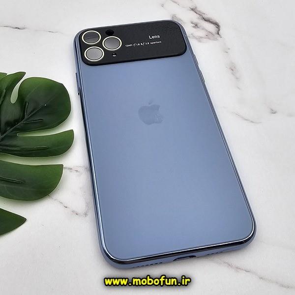 قاب گوشی iPhone 11 Pro Max آیفون مدل PVD اورجینال ضد خش پشت گلس شیشه ای Camera Lens محافظ لنز دار آبی سیرا کد 615